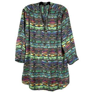 Lior Paris Multicolored Zip Collar 3/4 Sleeves XL